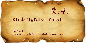 Királyfalvi Antal névjegykártya