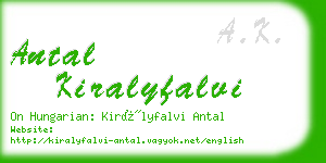 antal kiralyfalvi business card